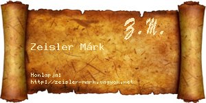 Zeisler Márk névjegykártya